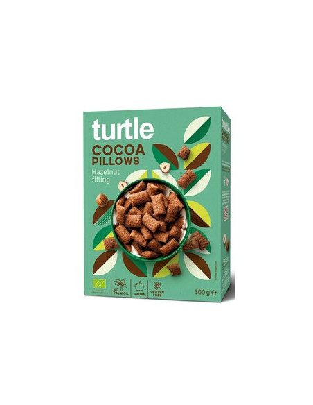 Poduszki Ryzowe z Nadzieniem Orzechowo-Kakaowym Bezglutenowe Bio - 300g - Turtle