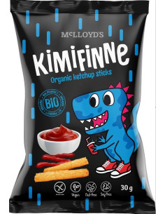 Chrupki kukurydziane o smaku ketchupowym bezglutenowe - 30g - Kimiffine