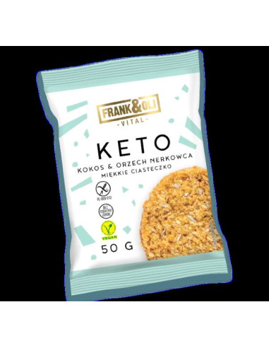 Miękkie ciasteczko KETO kokos i orzech nerkowca - 50g - Frank&Oli