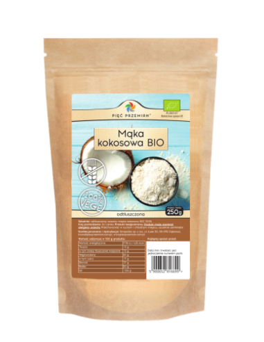 Mąka kokosowa BIO - 250g - Pięć Przemian