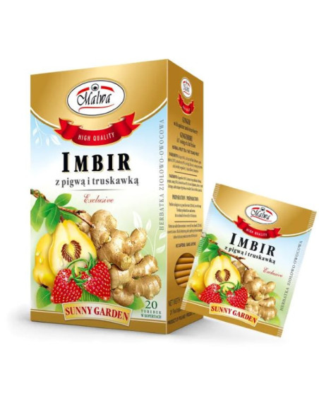 Imbir z pigwą i truskawką fix - 20x2g - Malwa