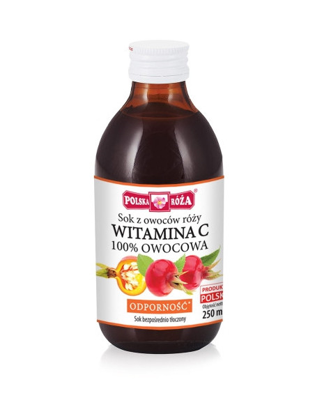 WITAMINA C niesłodzona sok z róży - 250ml - Polska Róża