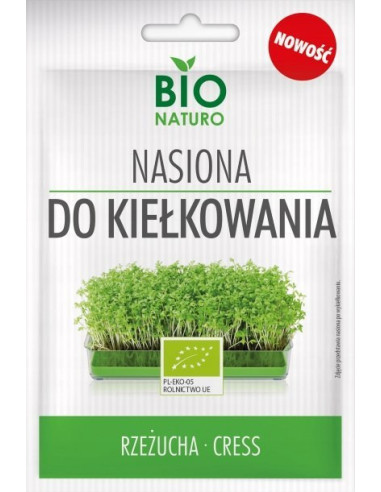 Rzeżucha nasiona do kiełkowania bio - 25g - Bionaturo