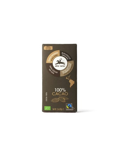 Tabliczka gorzka 100% Kakao BIO  - 50g - Alce Nero