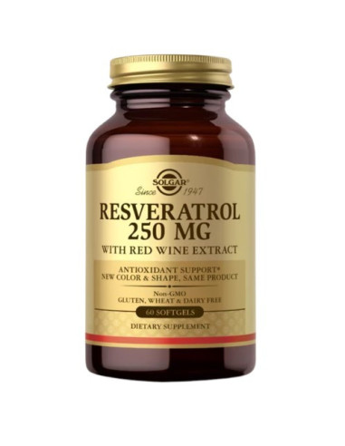 Resveratrol oraz wyciąg z czerwonego wina  250mg - 60kaps - Solgar