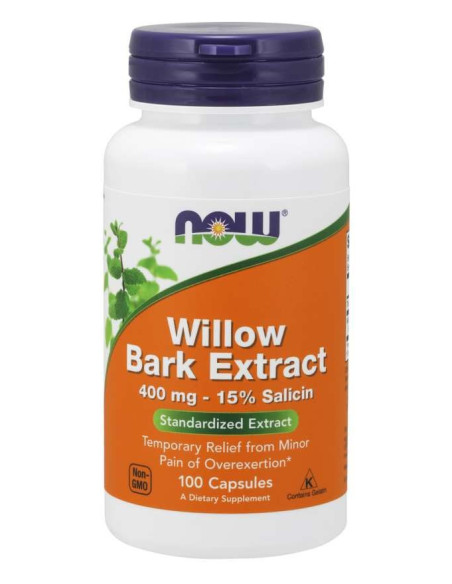 Willow Bark Extract 400mg - 100 kaps - Now Foods