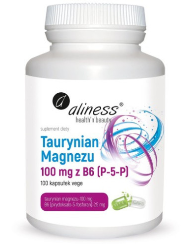 Taurynian Magnezu 100mg B6 - 100kaps - Aliness