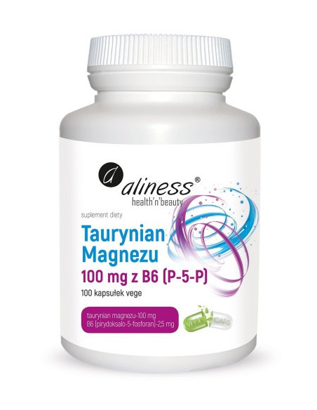 Taurynian Magnezu 100mg B6 - 100kaps - Aliness