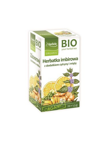 HERBATA IMBIR CYTRYNA I MIĘTA - 20x1,5g - Apotheke