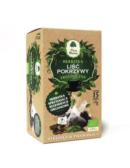 Pokrzywa liść Eko w piramidkach - 15x1g - Dary Natury