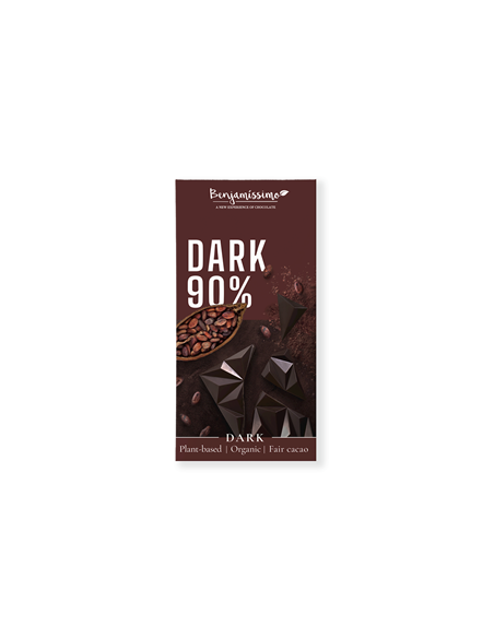 Czekolada gorzka bezglutenowa 90 % bio - 60g - Benjamissimo