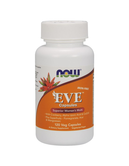 EVE Multiwitamina i minerały dla kobiet bez żelaza - 120kaps - NOW