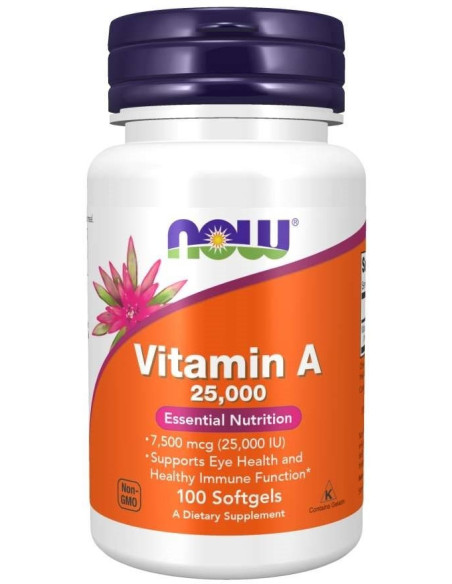 Witamina A 25000 - 120kaps - Now Foods
