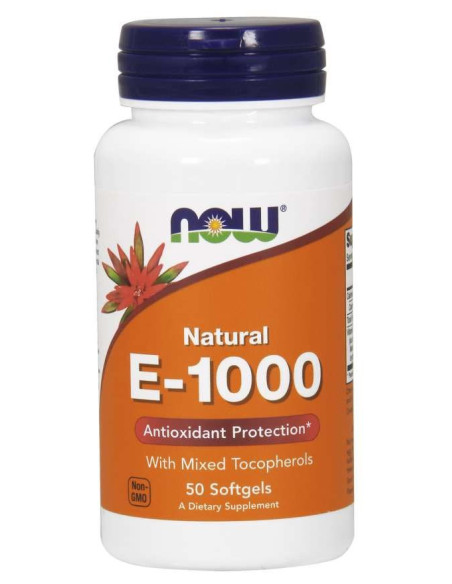 Witamina E 1000IU - 50kaps - NOW
