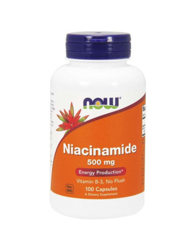Niacynamide Wit B3 500mg - 100tabl - NOW