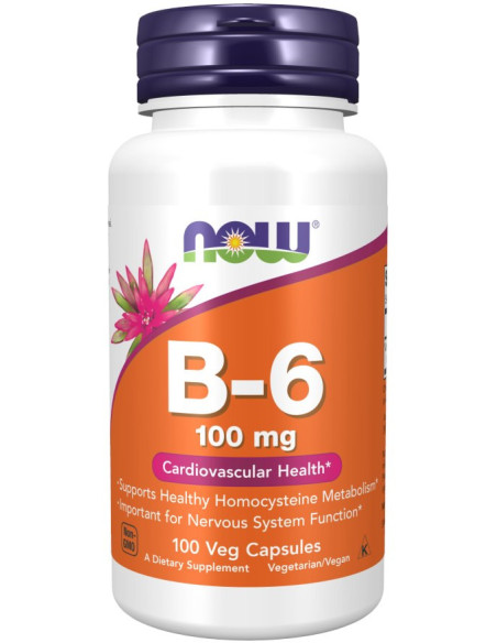 Witamina B-6 100mg - 100 kaps - NOW