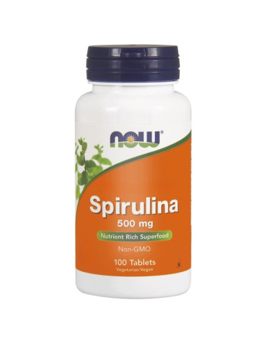 Spirulina 500mg - 100tabl - Now Foods