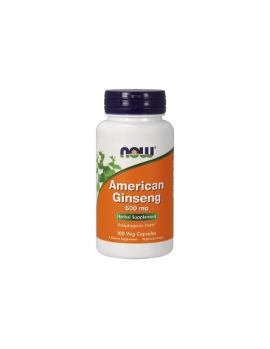 American ginseng żeń-szeń 500mg - 100 kapsułek - NOW