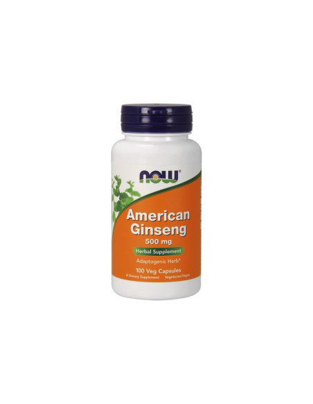 American ginseng żeń-szeń 500mg - 100 kapsułek - NOW