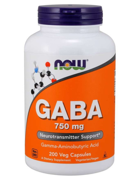 GABA 750 mg - 200 kaps - Now Foods