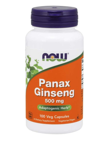 Panax ginseng 500mg - 100 kapsułek - Now Foods