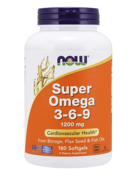 Super omega 3 6 9 1200mg - 180kaps - Now Foods