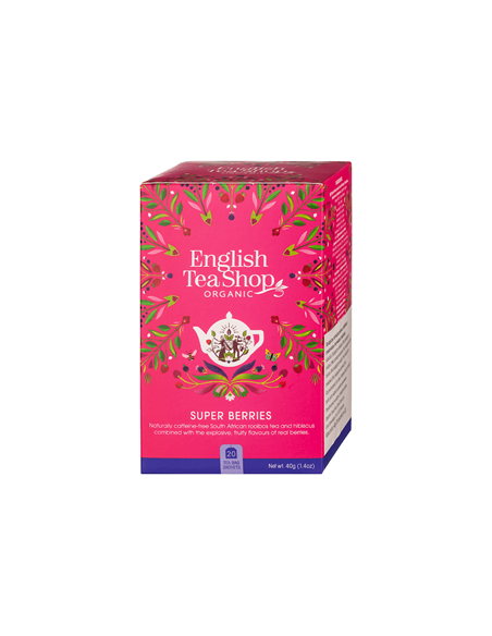 Herbatka z hibiskusem, rooibos, truskawkami, borówkami i malinami bio - 20x2g - English Tea