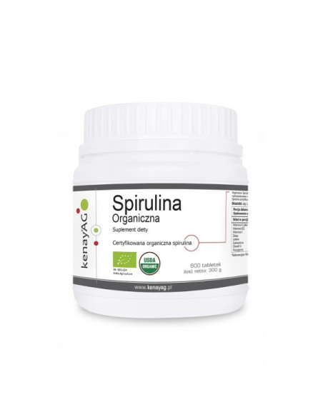 Spirulina organiczna  - 600tabl - Kenay