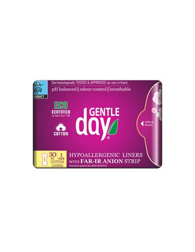 Wkładki higieniczne z Paskiem Anionowym - 30szt - Gentle Day