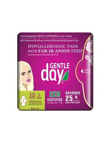 Podpaski Mini z Paskiem Anionowym - 12szt - Gentle Day