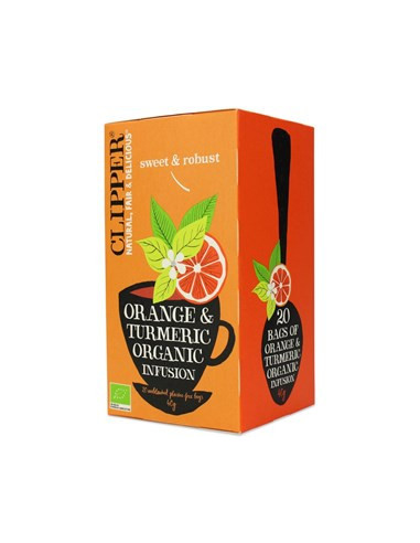 Herbata z kurkumą i skórką pomarańczy Bio - 20x2g - Clipper