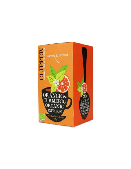 Herbata z kurkumą i skórką pomarańczy Bio - 20x2g - Clipper