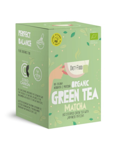 Herbata zielona GREEN TEA MATCHA BIO 20 saszetek - 40g - Diet Food
