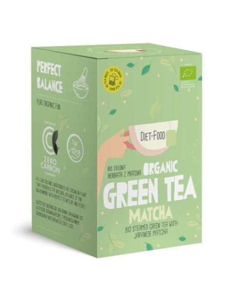 Herbata zielona GREEN TEA MATCHA BIO 20 saszetek - 40g - Diet Food
