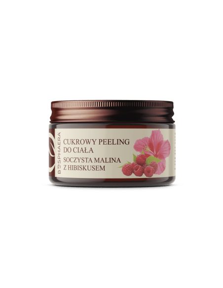 Cukierkowy peeling do ciała soczysta malina z hibiskusam - 200g - BOSPHAERA