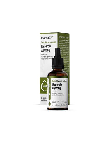 Ekstrakty w kroplach wsparcie watroby bezglutenowe - 30ml - Pharmovit