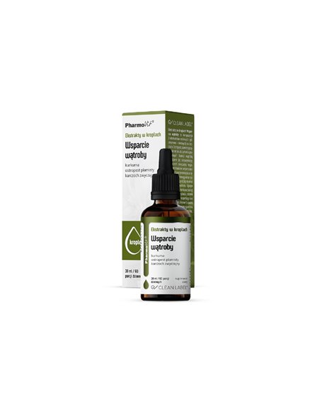 Ekstrakty w kroplach wsparcie watroby bezglutenowe - 30ml - Pharmovit
