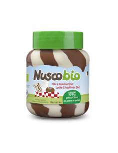 Krem duo orzechowo kakaowy mleczny Bio - 400g - Nuscobio