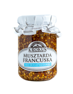 Musztarda francuska bez dodatku cukrów - 185 g - Krokus