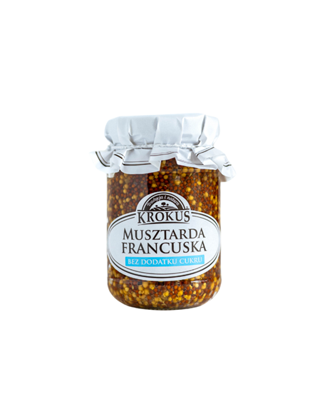 Musztarda francuska bez dodatku cukrów - 185 g - Krokus