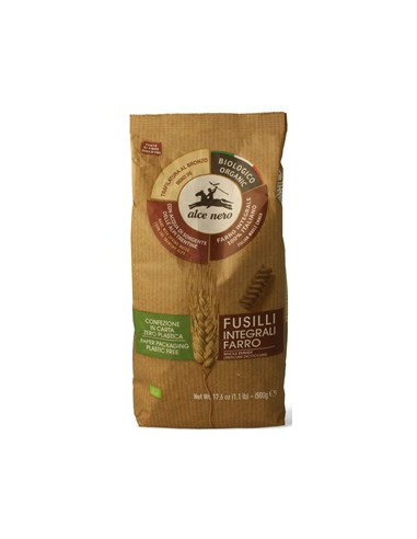 Makaron (z płaskurki razowy) świderki BIO 500 g - Alce Nero