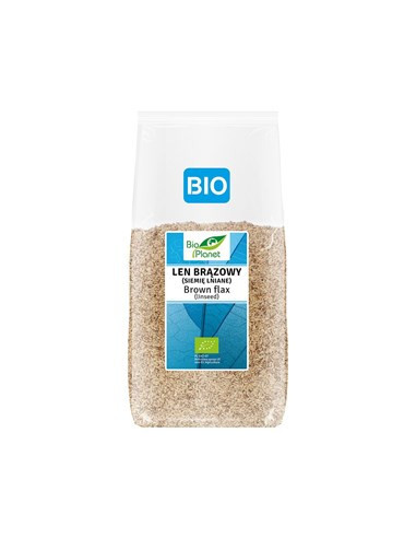 Len brązowy (siemię lniane) BIO - 400 g - Bio Planet