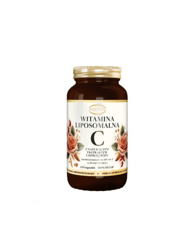 Witamina C liposomalna z dziką różą 1000mg - 100kaps - Asepta