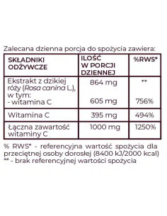 Witamina C liposomalna z dziką różą 1000mg - 100kaps - Asepta 2