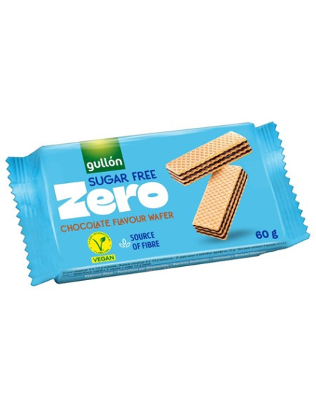 Wafle z nadzieniem o smaku czekolady bez cukrów - 60g - Gullon