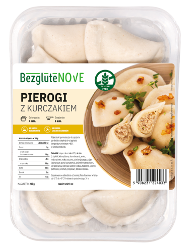 PIEROGI Z KURCZAKIEM BEZGLUTENOWE 280 g - BEZGLUTENOVE