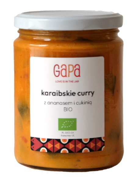 CURRY Z CUKINIĄ I ANANASEM KARAIBSKIE BIO 450 g - GAPA