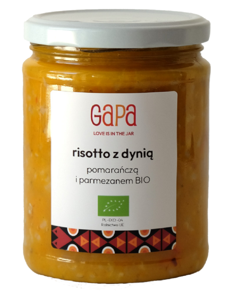 RISOTTO Z DYNIĄ, POMARAŃCZĄ I PARMEZANEM BIO 450 g - GAPA