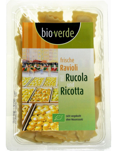RAVIOLI ŚWIEŻE Z RUKOLĄ I RICOTTĄ BIO 250 g - BIO-VERDE