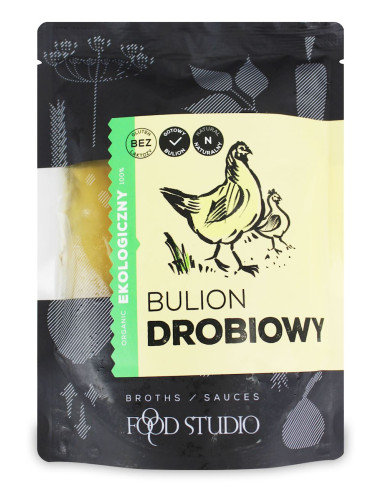 BULION DROBIOWY W PŁYNIE BEZGLUTENOWY BIO 350 ml - FOOD STUDIO